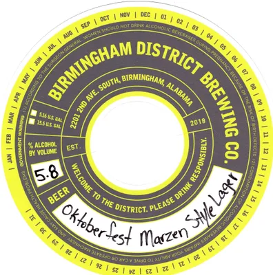 Oktoberfest Marzen Style Lager label