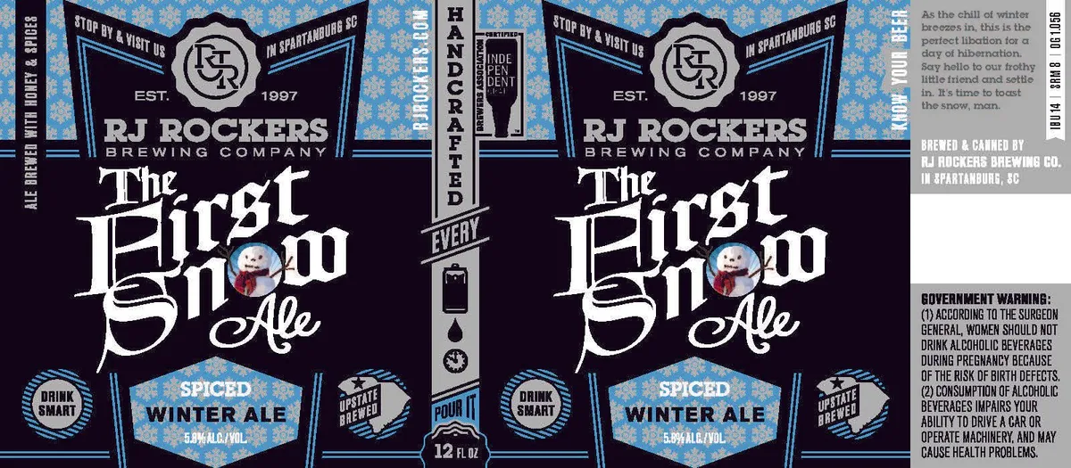 The First Snow Ale — full label as filed with TTB