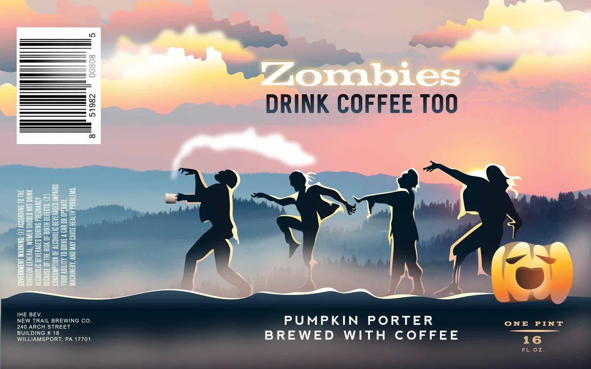 Zombies Drink Coffee Too — full label as filed with TTB