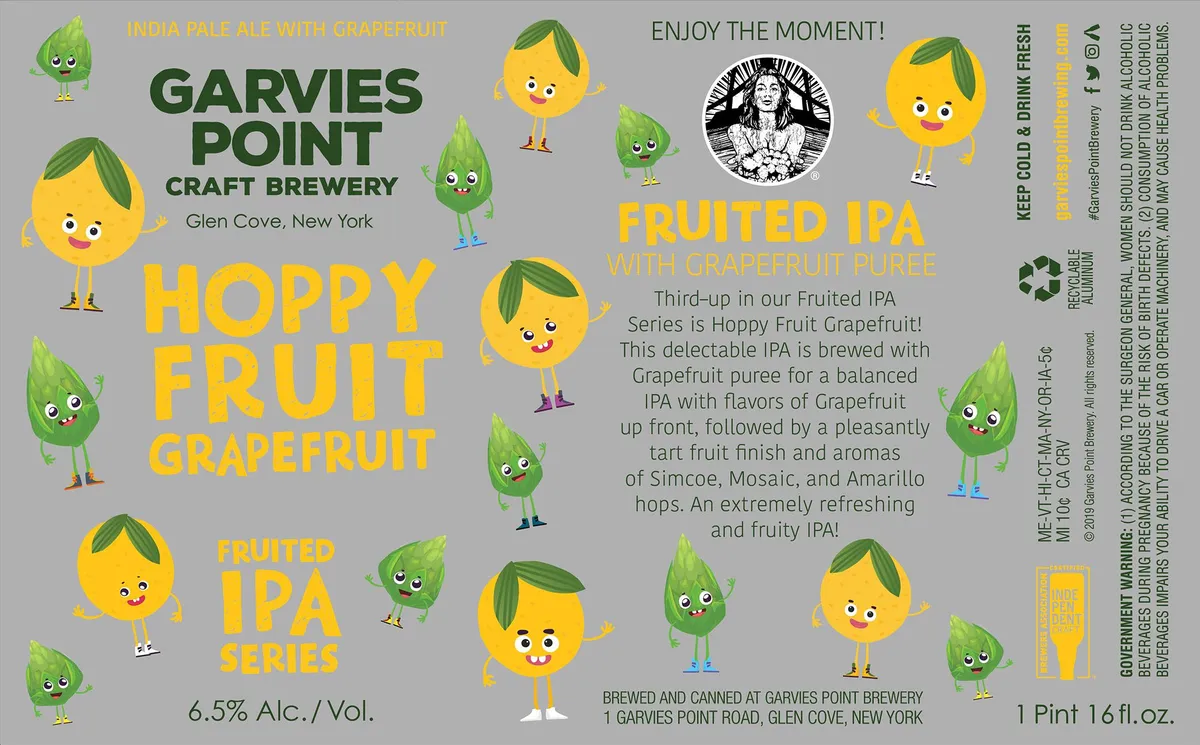 Hoppy Fruit Grapefruit — full label as filed with TTB
