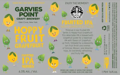Hoppy Fruit Grapefruit label