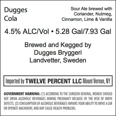 Dugges Cola label