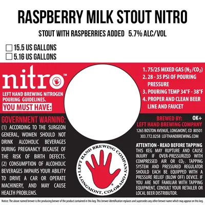 Raspberry Milk Stout Nitro label