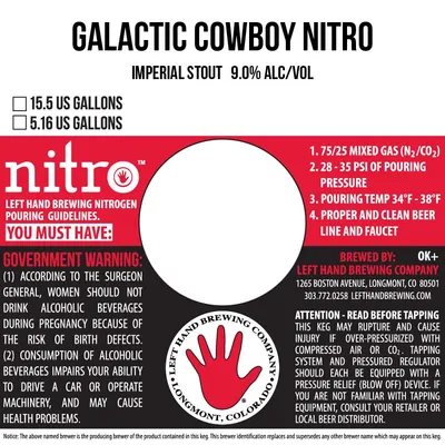 Galactic Cowboy Nitro label