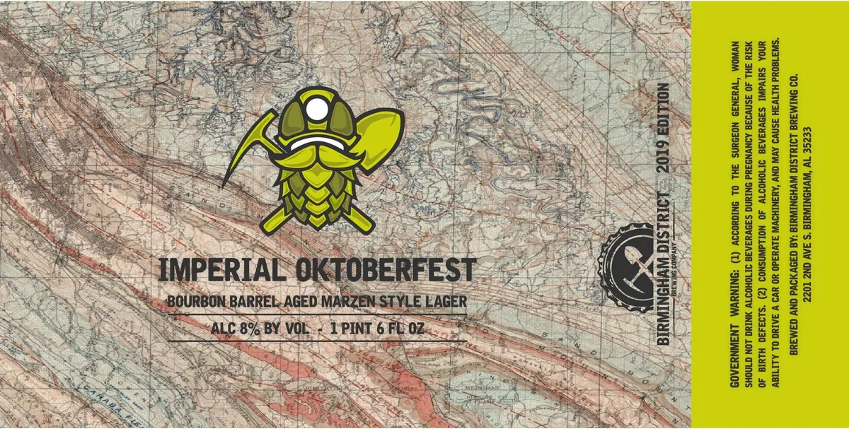 Imperial Oktoberfest Bourbon Barrel Aged Marzen Style Lager — full label as filed with TTB