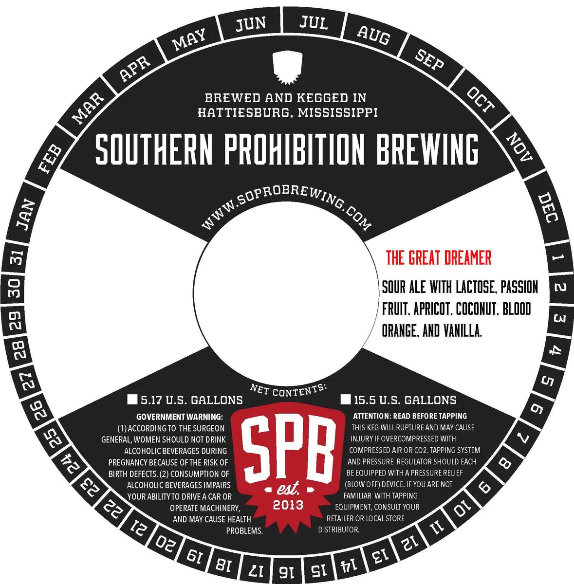 The Great Dreamer — full label as filed with TTB