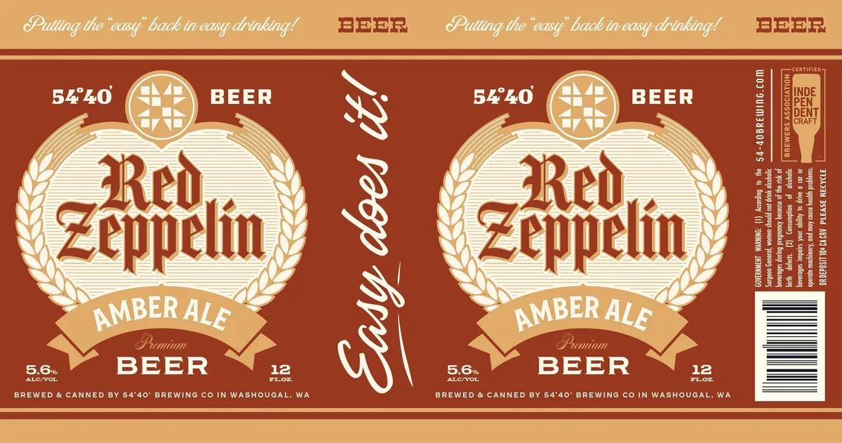 Red Zeppelin — full label as filed with TTB
