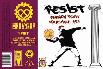 Resist Passion Fruit Milkshake IPA label