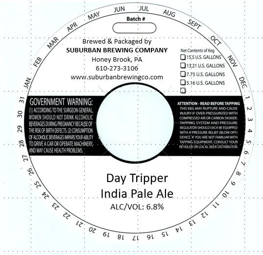 Day Tripper — full label as filed with TTB