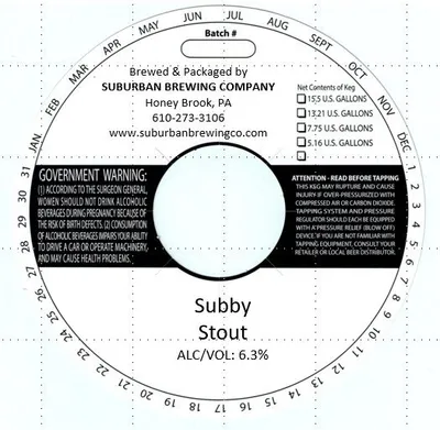 Subby Stout label