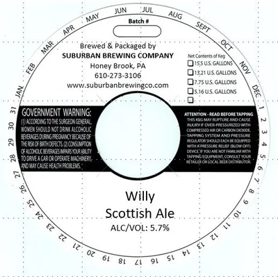 Willy Scottish Ale label