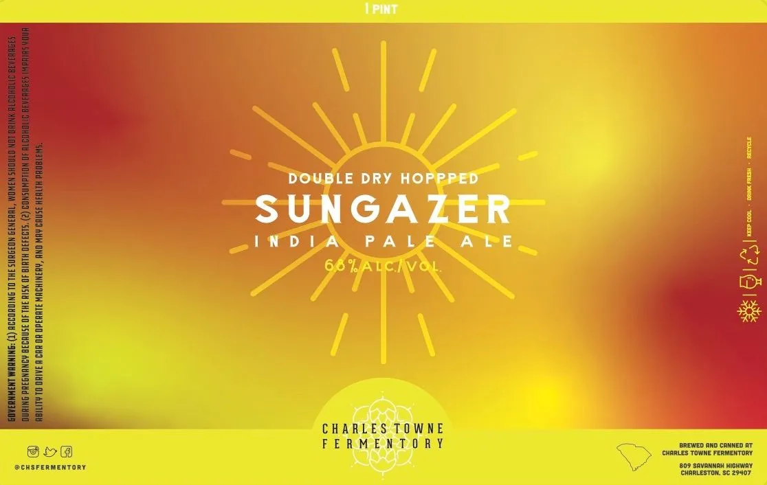 Double Dry Hopped Sungazer — full label as filed with TTB
