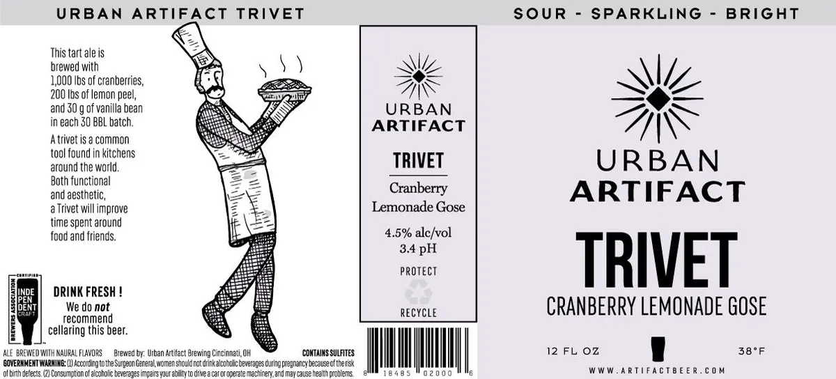 Trivet Cranberry Lemonade Gose — full label as filed with TTB