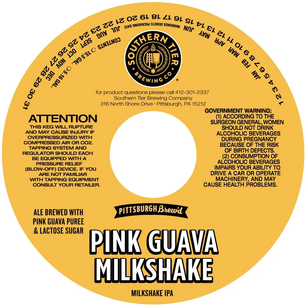 Pink Guava Milkshake — full label as filed with TTB