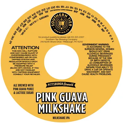 Pink Guava Milkshake label