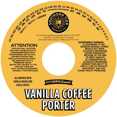 Vanilla Coffee Porter label