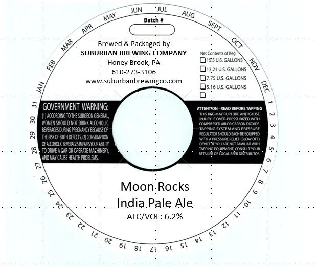 Moon Rocks India Pale Ale — full label as filed with TTB