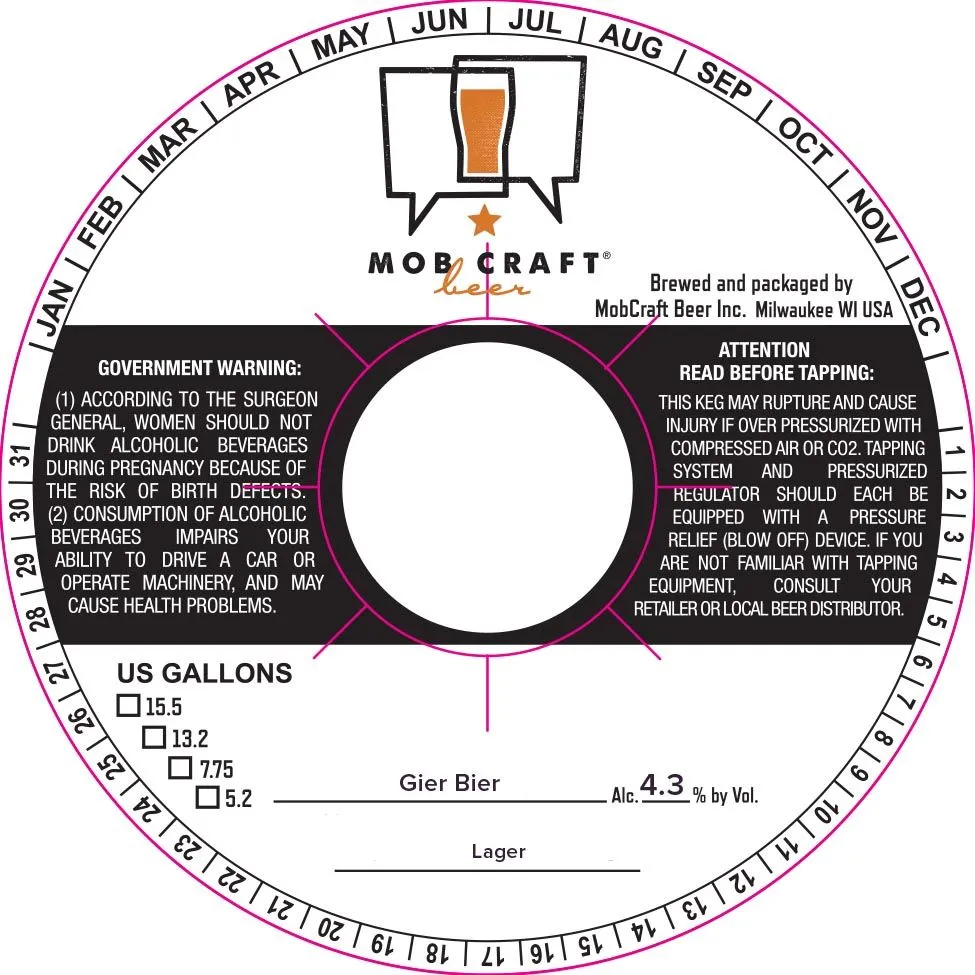 Gier Bier — full label as filed with TTB