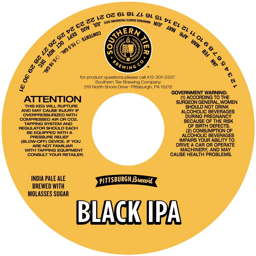 Black IPA — full label as filed with TTB