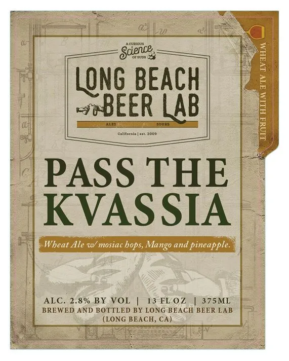 Pass The Kvassia — full label as filed with TTB