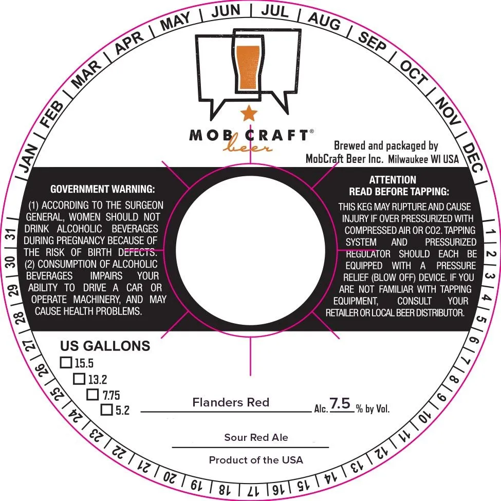 Flanders Red — full label as filed with TTB