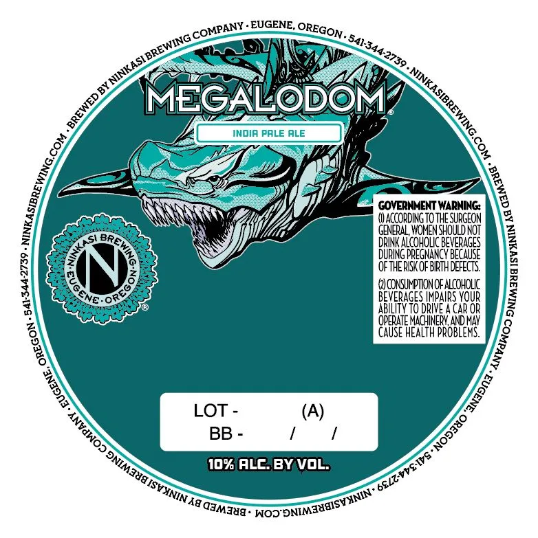 Megalodom — full label as filed with TTB