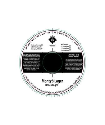 Monty's Lager label