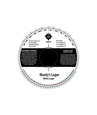 Monty's Lager label