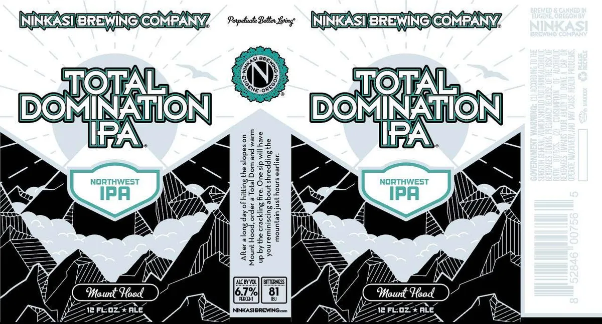 Total Domination IPA — full label as filed with TTB