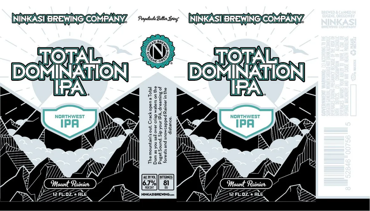 Total Domination IPA — full label as filed with TTB