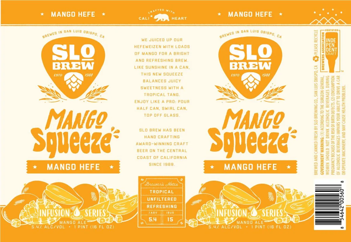 Mango Squeeze — full label as filed with TTB