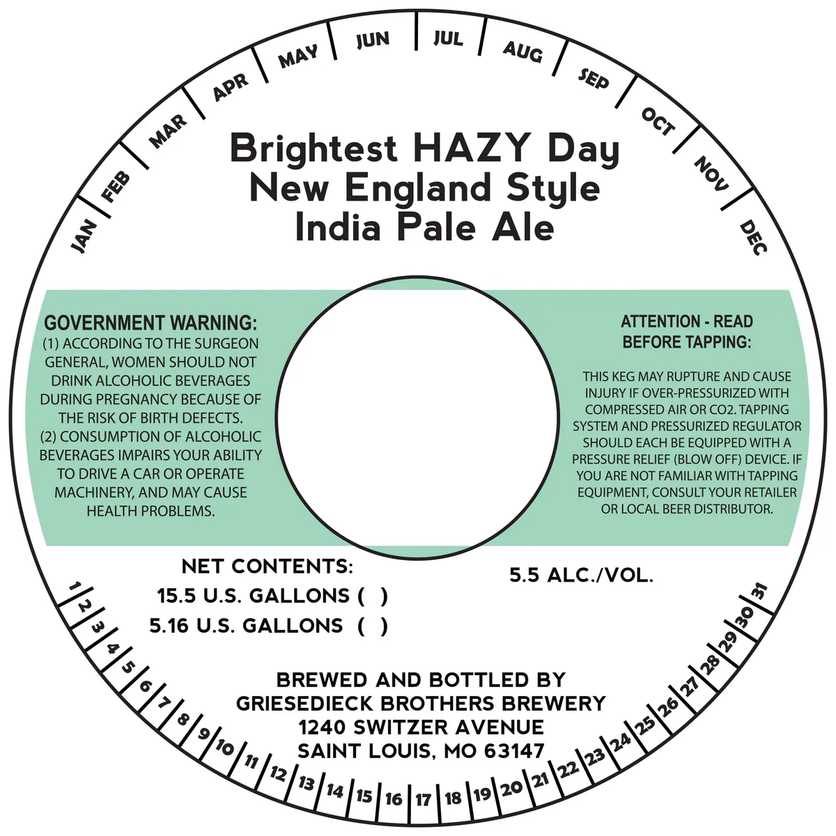 New England Style India Pale Ale — full label as filed with TTB