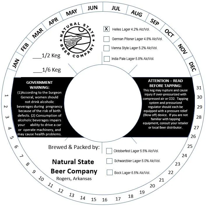 Helles Lager — full label as filed with TTB