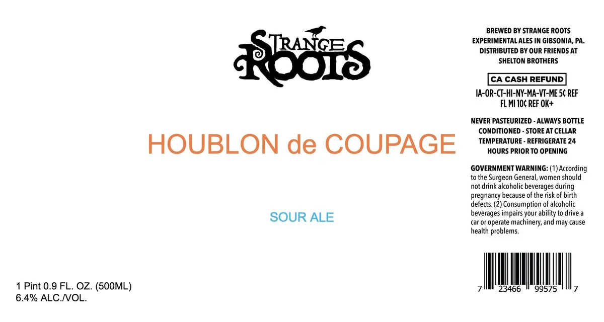 Houblon de Coupage — full label as filed with TTB