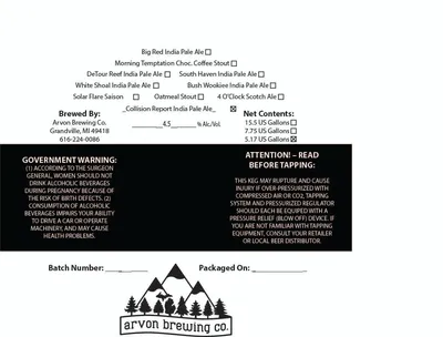 Collision Report India Pale Ale label