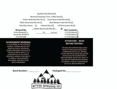 Harbor Beach India Pale Ale label