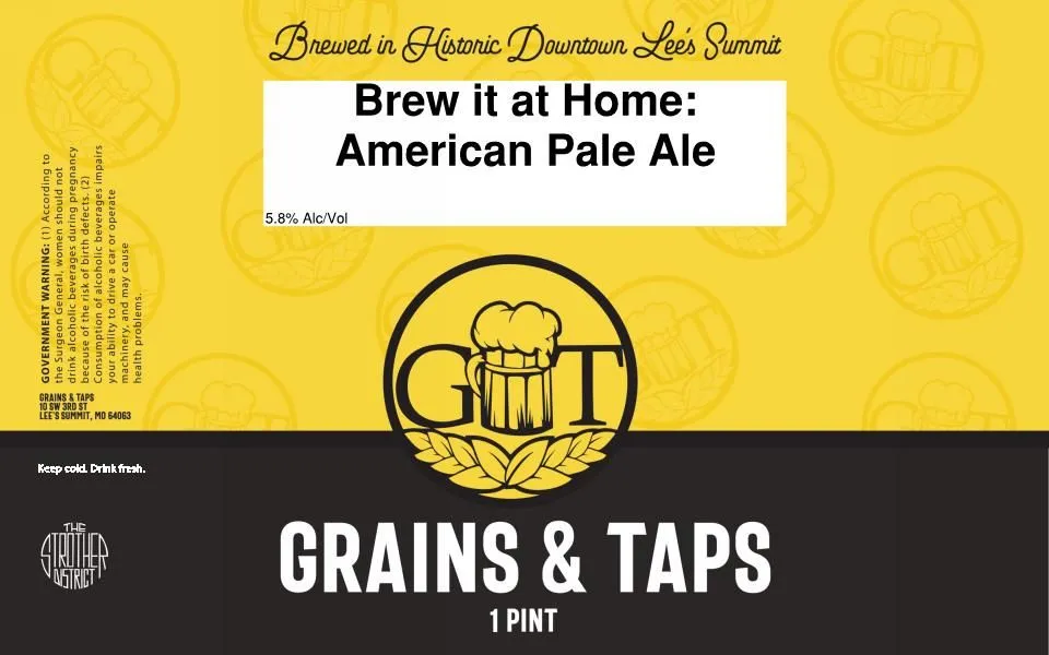 Brew It at Home: American Pale Ale — full label as filed with TTB