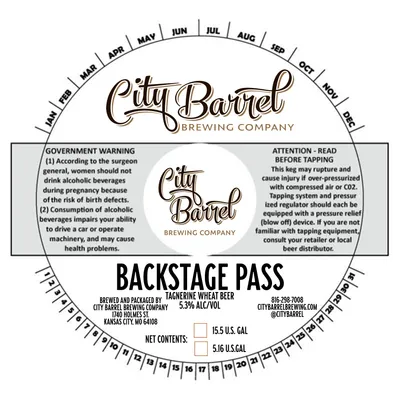 Backstage Pass label