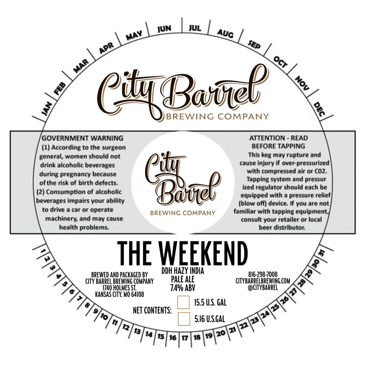 The Weekend — full label as filed with TTB