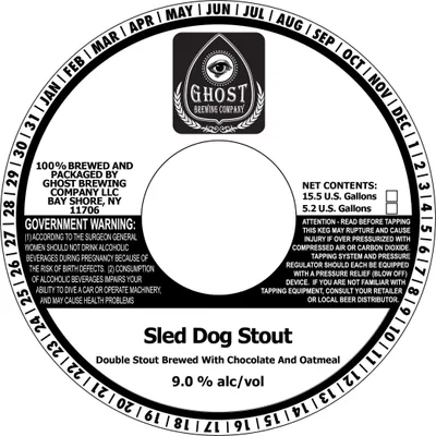 Sled Dog Stout label