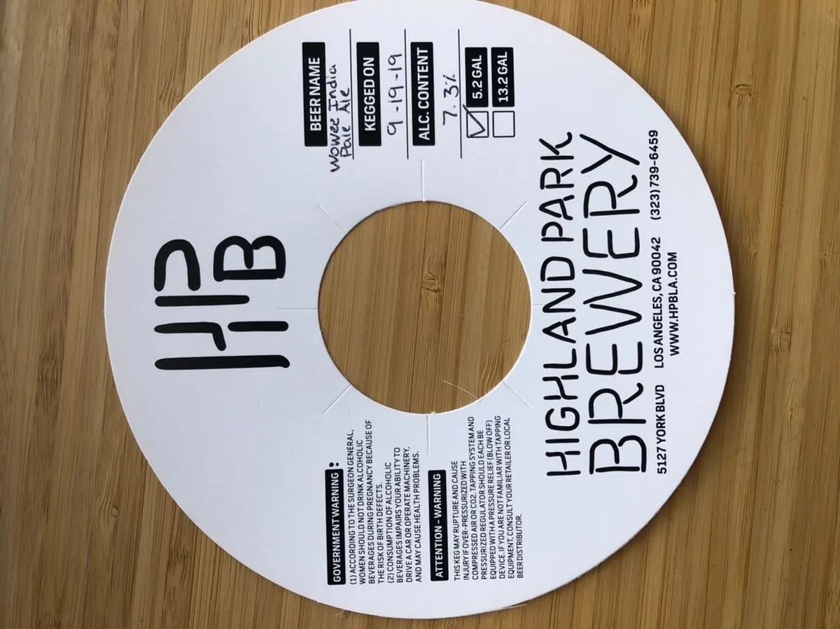 Wowee India Pale Ale — full label as filed with TTB