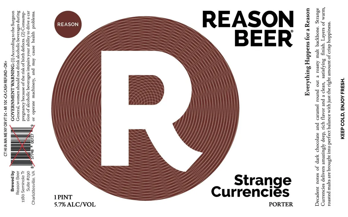 Strange Currencies — full label as filed with TTB