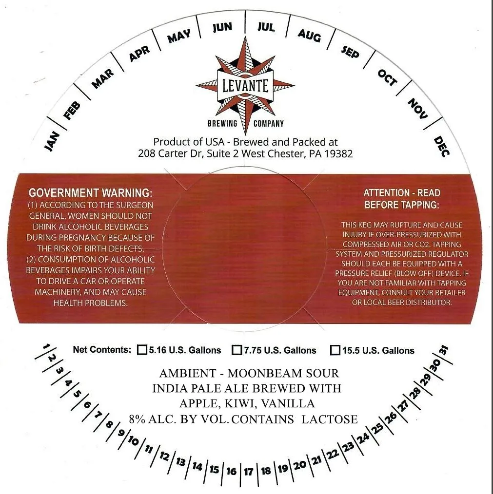 Ambient - Moonbeam Sour — full label as filed with TTB