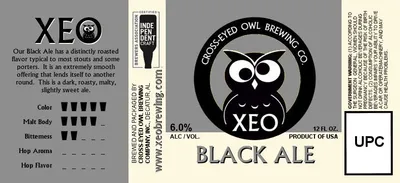 XEO Black Ale label