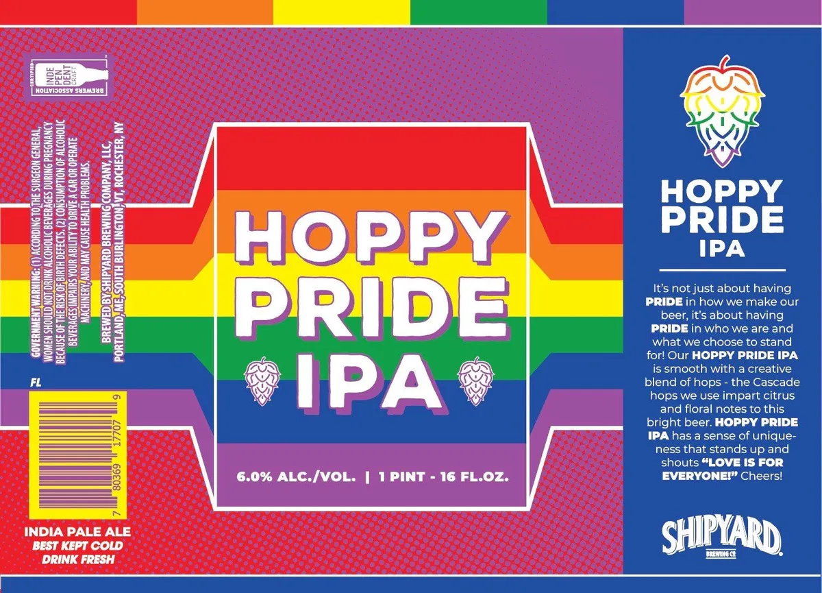 Hoppy Pride IPA — full label as filed with TTB