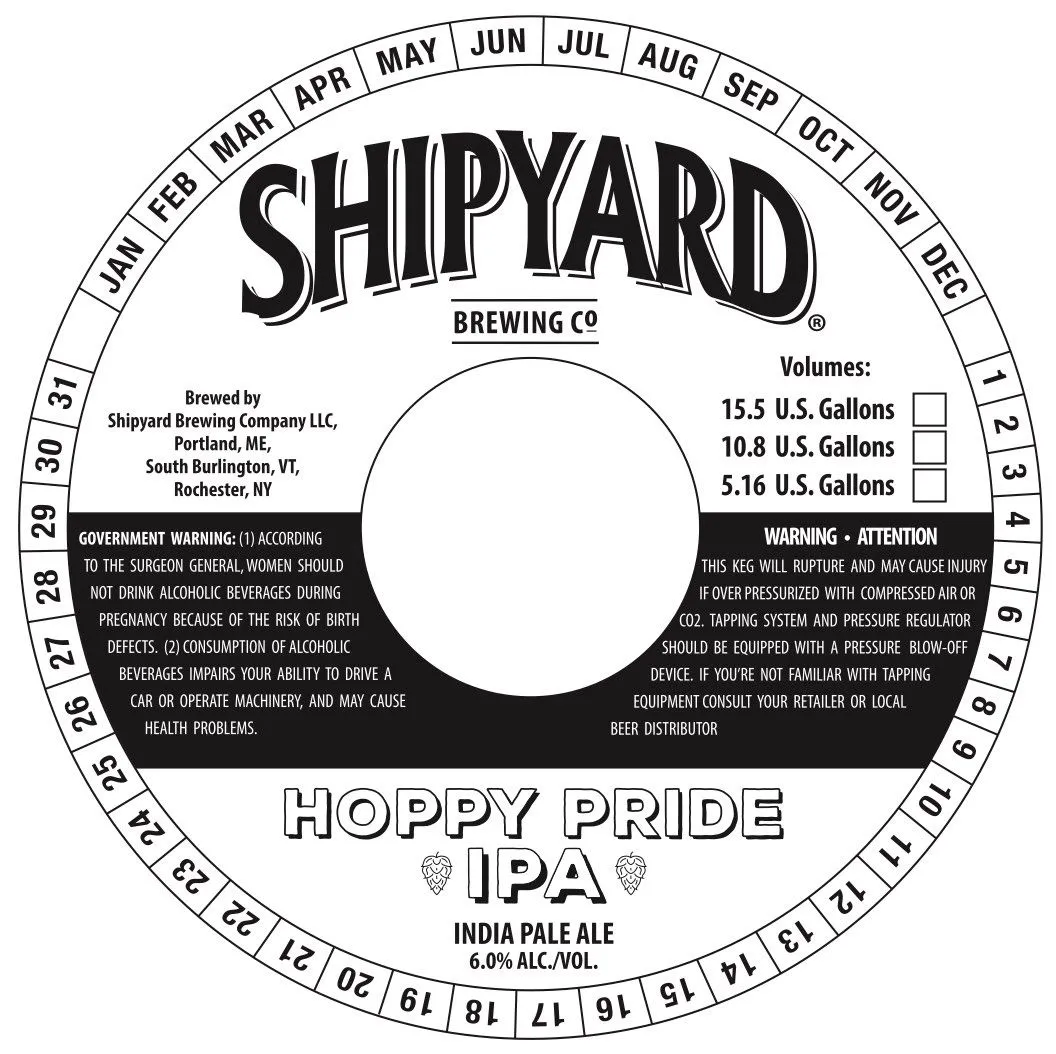 Hoppy Pride IPA — full label as filed with TTB