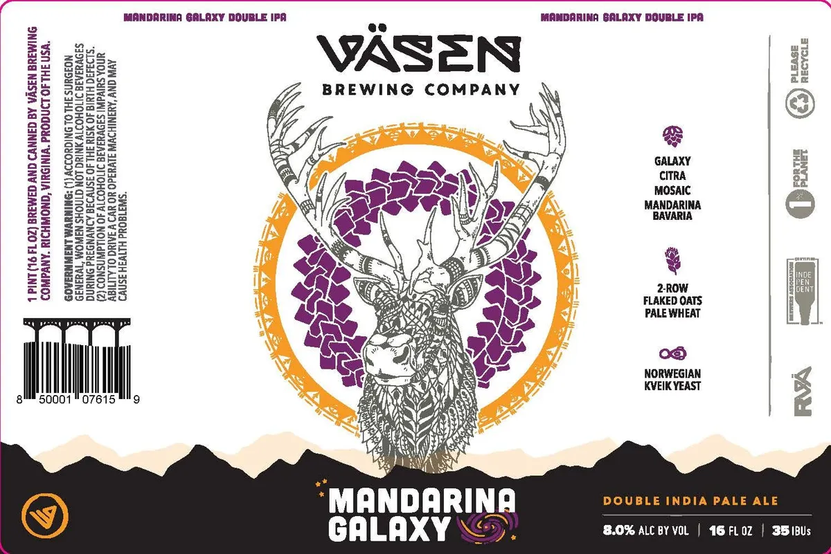 Mandarina Galaxy — full label as filed with TTB