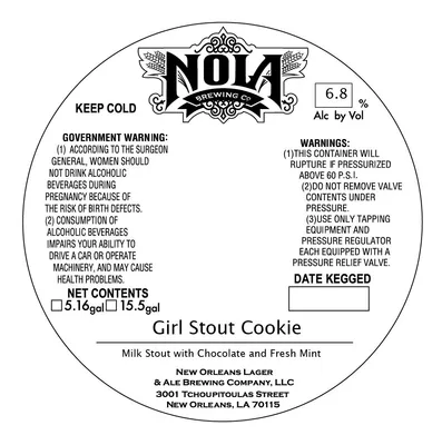 Girl Stout Cookie label