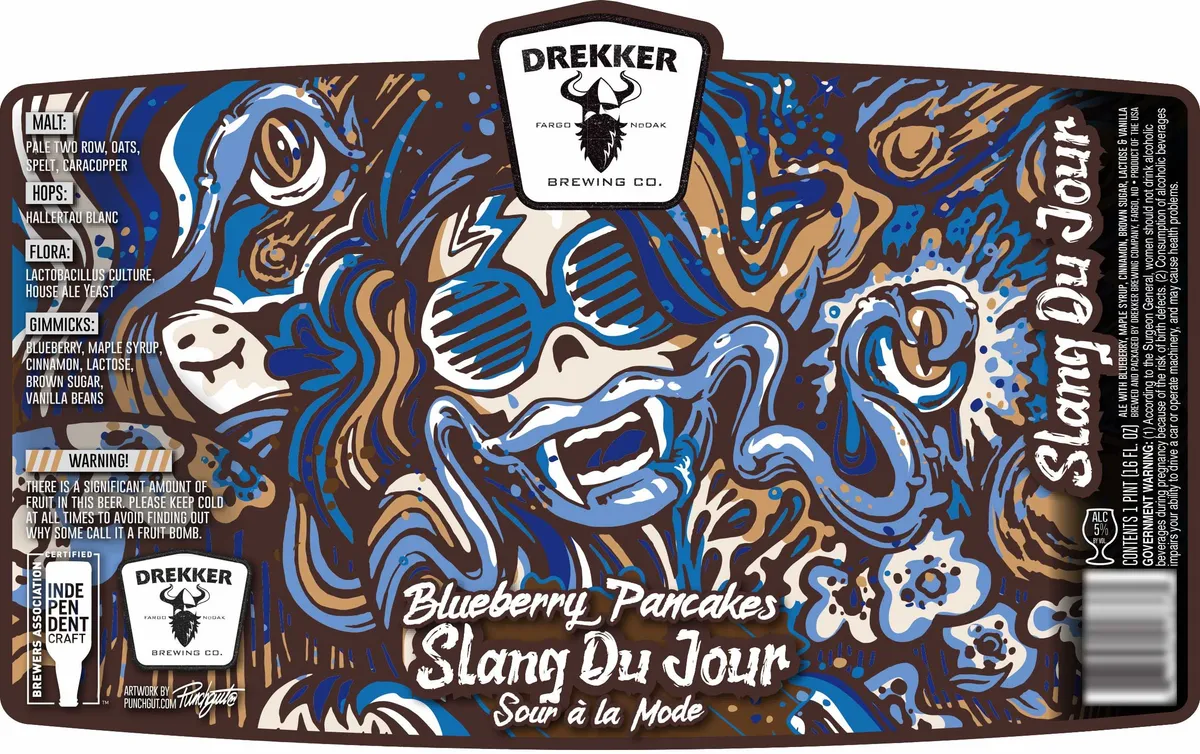 Slang Du Jour Blueberry Pancakes Sour a la Mode — full label as filed with TTB