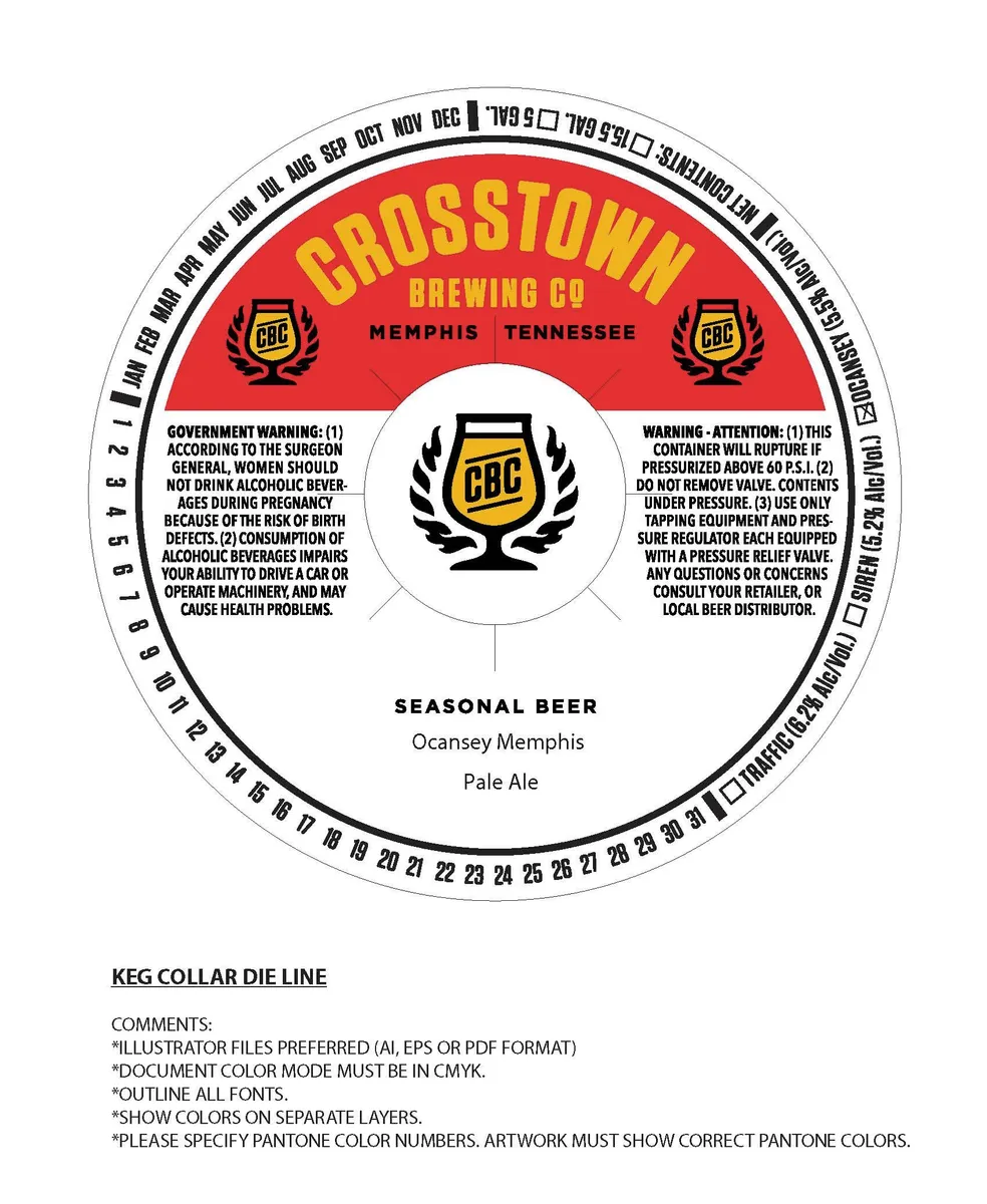 Ocansey Memphis — full label as filed with TTB